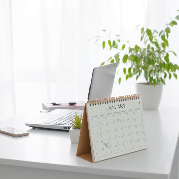Aesthetic Desk Calendar 2024-2025 - Runs from August 2024 until June 2026 - Beautiful Small Flip Desktop Calendar for Easy Organizing - Image 4
