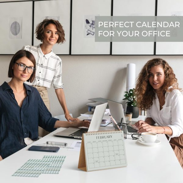 Aesthetic Desk Calendar 2024-2025 - Runs from August 2024 until June 2026 - Beautiful Small Flip Desktop Calendar for Easy Organizing - Image 6