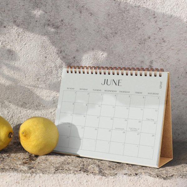 Aesthetic Desk Calendar 2024-2025 - Runs from August 2024 until June 2026 - Beautiful Small Flip Desktop Calendar for Easy Organizing - Image 7
