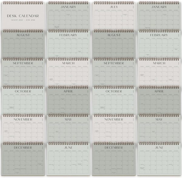 Aesthetic Desk Calendar 2024-2025 - Runs from August 2024 until June 2026 - Beautiful Small Flip Desktop Calendar for Easy Organizing - Image 8