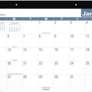 AT-A-GLANCE 2025 Desk Calendar, Desk Pad, 21-3/4" x 17", Large, Ruled Blocks, Monthly (SK250025)