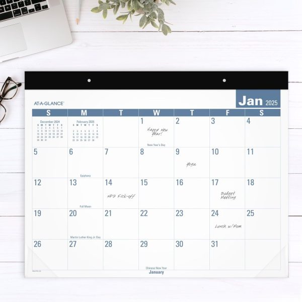 AT-A-GLANCE 2025 Desk Calendar, Desk Pad, 21-3/4" x 17", Large, Ruled Blocks, Monthly (SK250025) - Image 2