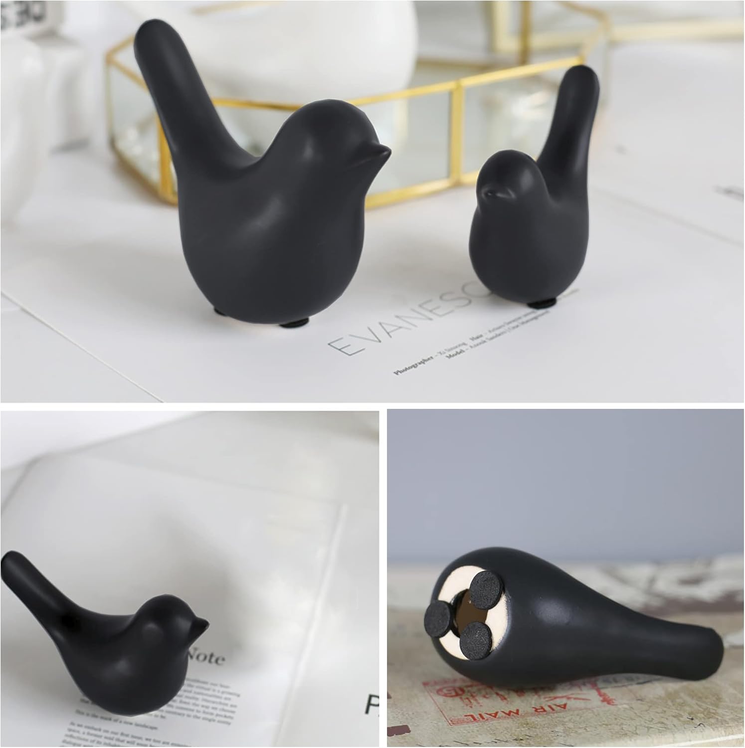 FANTESTICRYAN Small Animal Statues Home Decor Modern Style Black Decorative Ornaments for Living Room, Bedroom, Office Desktop, Cabinets… - Image 5