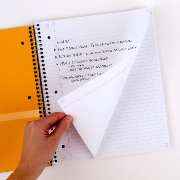 Five Star Spiral Notebook + Study App, 5 Subject, College Ruled Paper, Fights Ink Bleed, Water Resistant Cover, 8-1/2" x 11", 200 Sheets, Black (72081) - Image 3