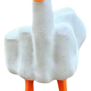 Funny Middle Finger Resin Garden Statue, Home Decoration Sculpture for Office Desk Gift